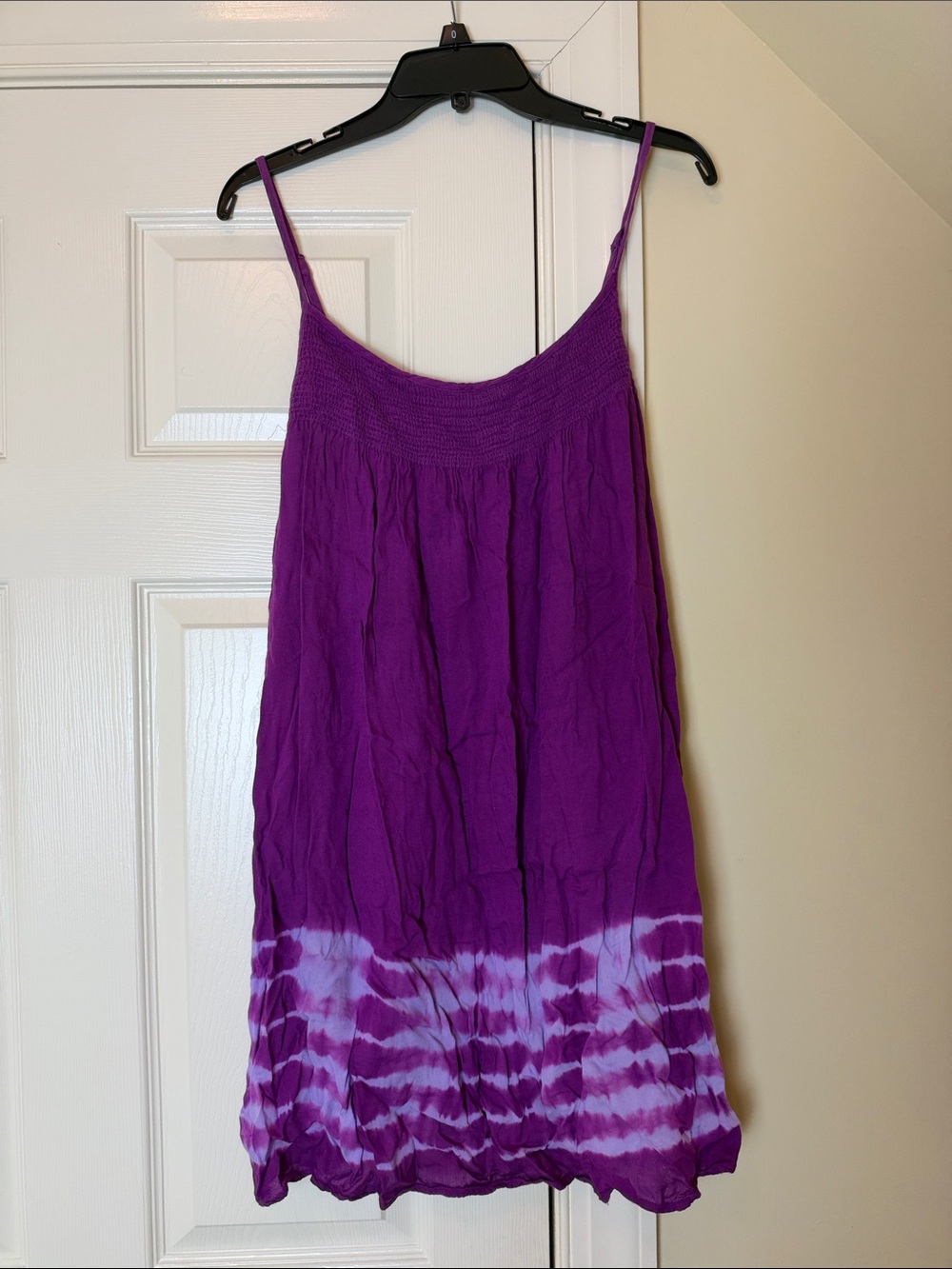 Red Camel Purple Tie Dye Spaghetti Strap Dress size Large